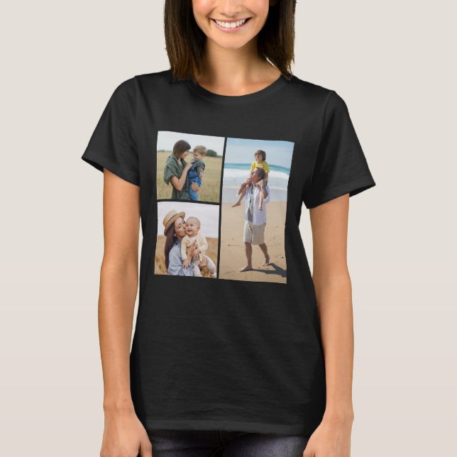 Camiseta Crear su propio Collage de fotos de 3 (Anverso)