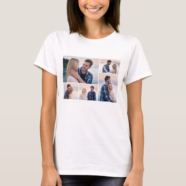 Camiseta Crear su propio Collage de fotos de 5 (Anverso)