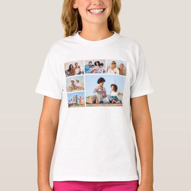 Camiseta Crear su propio Collage de fotos de 6 (Anverso)