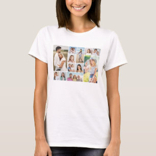 Camiseta Crear su propio Collage de fotos de esquinas redon
