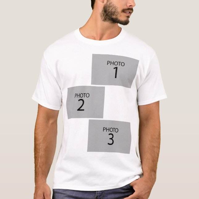 Camiseta Crear su propio COLLAGE DE FOTOS Personalizado 3 (Anverso)