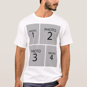 Camiseta Crear su propio COLLAGE DE FOTOS Personalizado 4