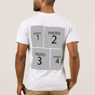 Camiseta Crear su propio COLLAGE DE FOTOS Personalizado 4