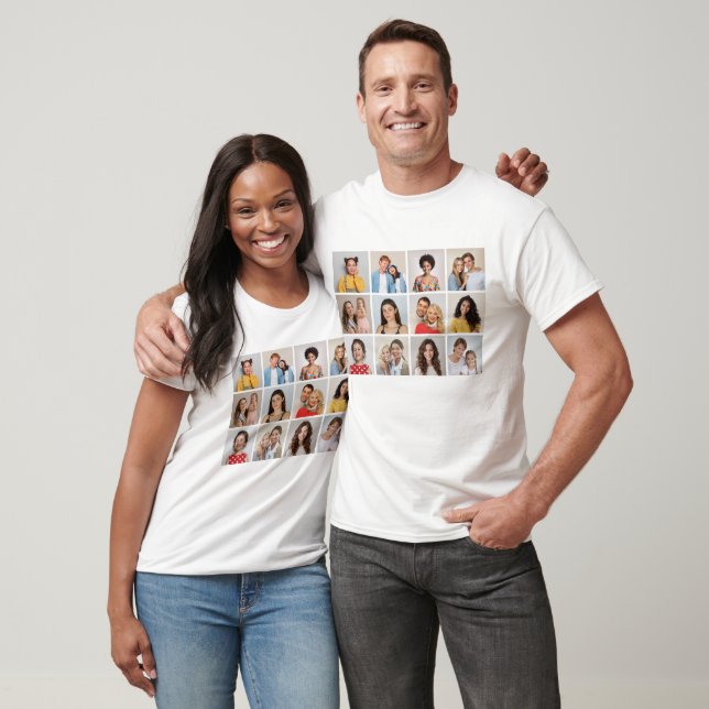 Camiseta Crear su propio Collage de fotos Unisex de 12 (Unisexo)