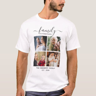 Camiseta Crear su propio nombre de familia 4 Collage de fot