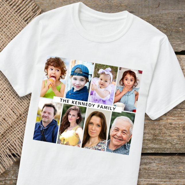Camiseta Crear su propio nombre de familia de 8 Collages de (Subido por el creador)