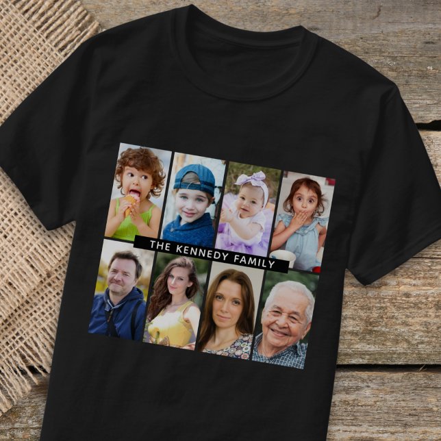 Camiseta Crear su propio nombre de familia de 8 Collages de (Subido por el creador)