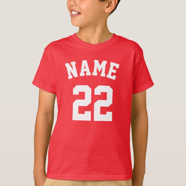 Camiseta Crear su propio nombre número Deportes Niños Jerse (Anverso)