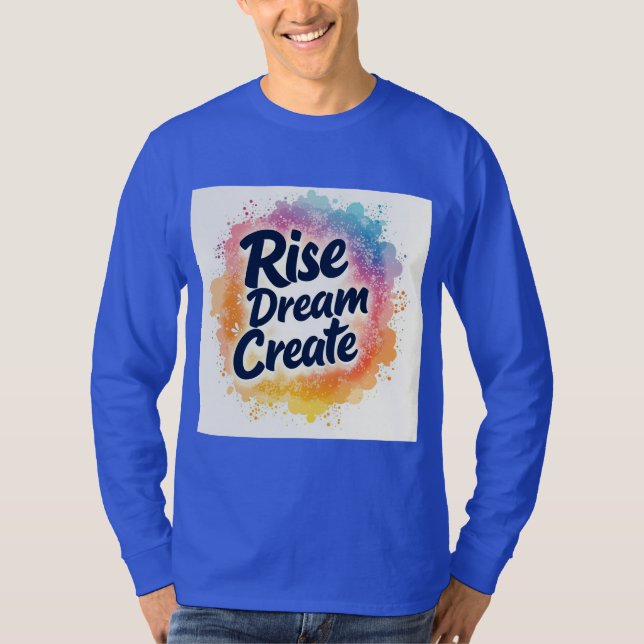 Camiseta Crear Sueño de Rise - Manga Inspiradora y vibrante (Anverso)