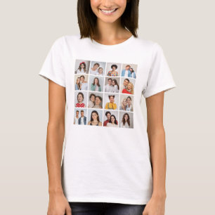 Camiseta Crear sus propias 16 mujeres Collages de fotos
