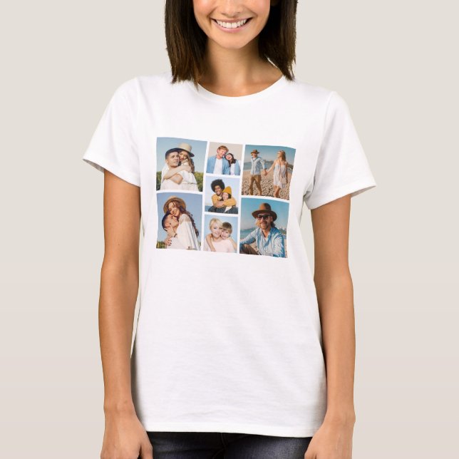 Camiseta Crear sus propias 7 mujeres Collages de fotos (Anverso)