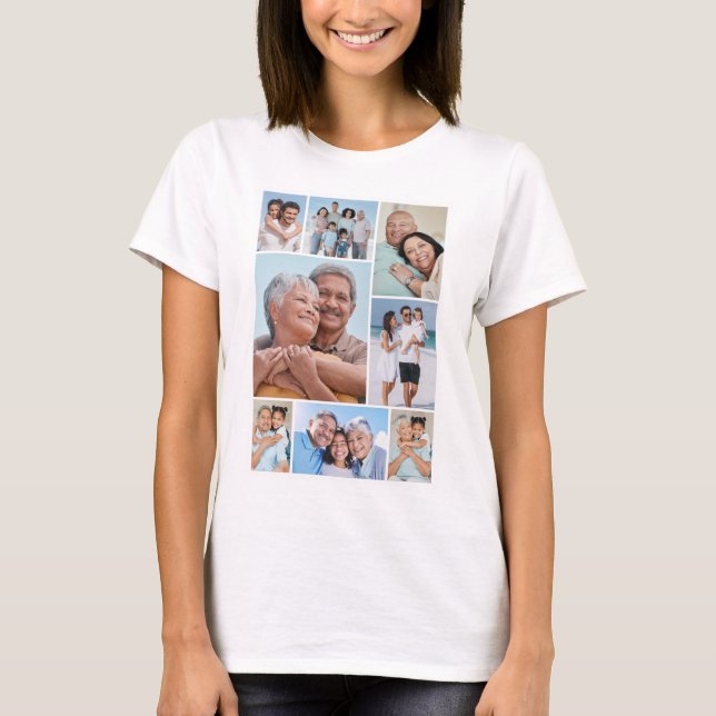 Camiseta Crear sus propias 8 mujeres Collages de fotos (Anverso)