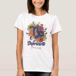 Camiseta Crear sus propias flores de Zodiaco de Capricornio