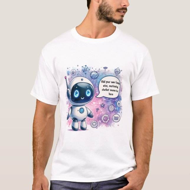 Camiseta Crear sus propios memes de Chatbot graciosos Perso (Anverso)