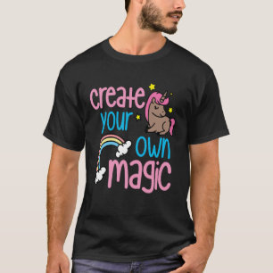 Camiseta Crear tu magia bi racial Chica mixto Magic Unico