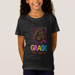 Camiseta Crear tu propio 6º Grader colorido