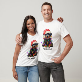 Camiseta Crear tus propios Navidades Perro Rottweiler
