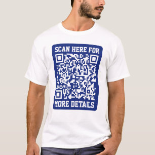 Camiseta Crear un código QR escaneado   Azul marino (editab