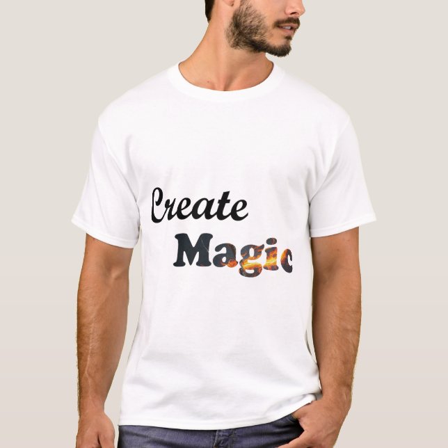 Camiseta Crear un diseño de texto simple mágico (Anverso)