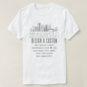 Camiseta Crear un Personalizado Minneapolis, tema de Minnes