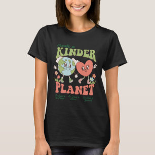 Camiseta Crear Un Planeta Más Infantil Estético De Moda De