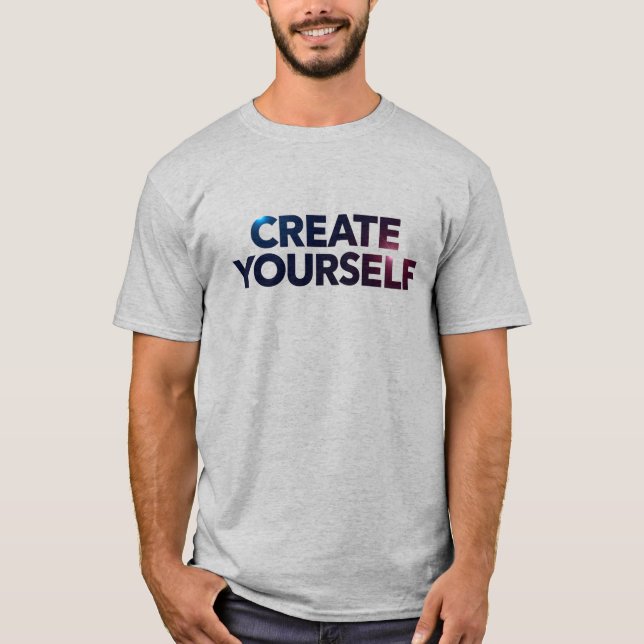 Camiseta Crear usted mismo - Diseño de tipografía motivacio (Anverso)