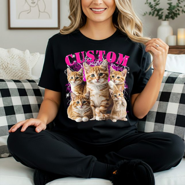Camiseta create your own cat or any pets 90s bootleg  (Subido por el creador)