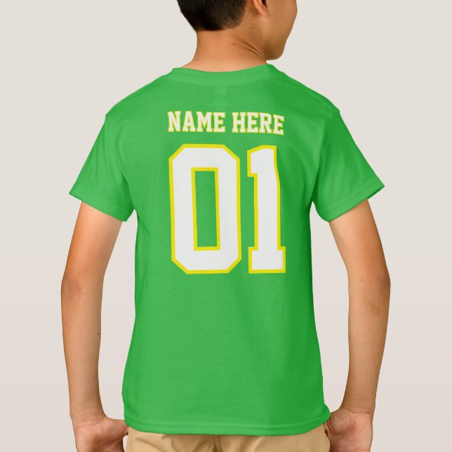 Camiseta CREATE-YOUR-OWN DIY Custom design Boys Team Number (Reverso)