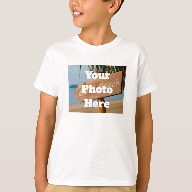 Camiseta Create Your Own Photo Kids T Shirt Boys Girls (Anverso)