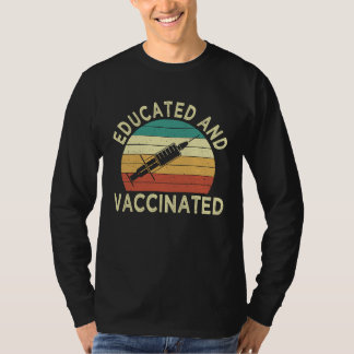 Camiseta Created and vaccinated fun pro vaccination