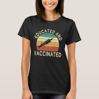 Camiseta Created and vaccinated fun pro vaccination