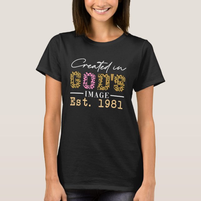 Camiseta Created in God's Image Established 1981 (Anverso)