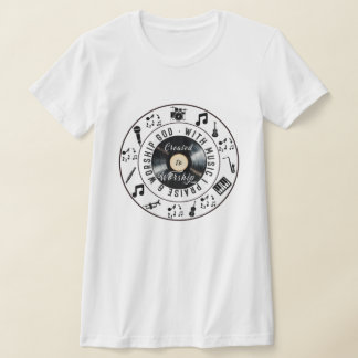 Camiseta Created to Worship Record Player