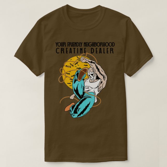 Camiseta Creatine Dealer Lifting Bodybuilding Gym Fitness o (Diseño del anverso)