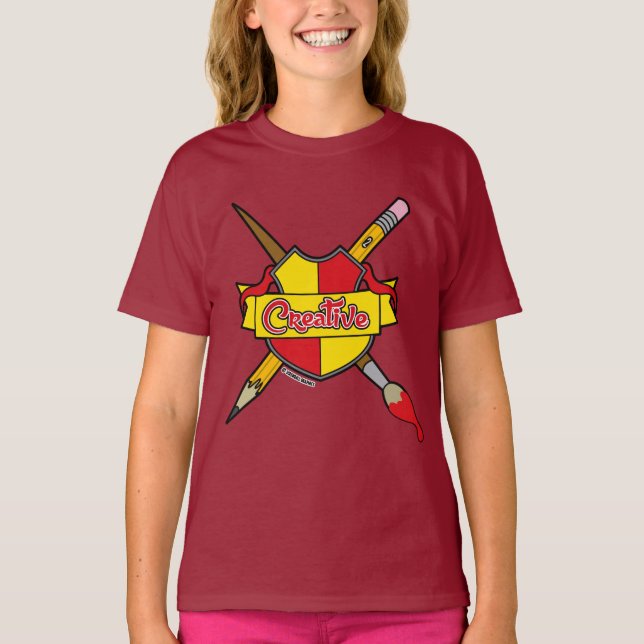 Camiseta Creativa de Escudo de Armas (Anverso)