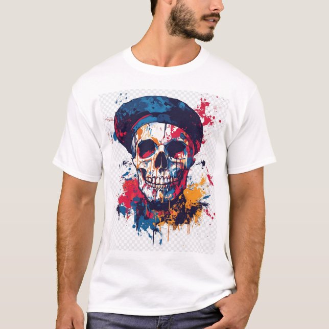 Camiseta Creative Bones � Funny Artist Skull (Anverso)