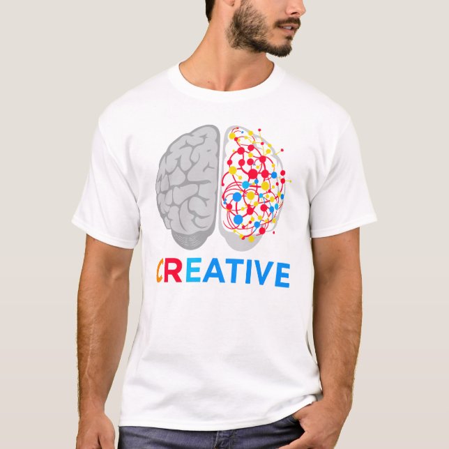 Camiseta Creative Brain Left Right Hemisphere (Anverso)