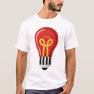 Camiseta Creative Red Lightbulb - Diseño de ideas Minimalis