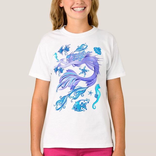 Camiseta Creatividad de hadas púrpura de Sirena (Anverso)