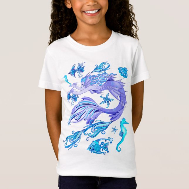 Camiseta Creatividad de hadas púrpura de Sirena (Anverso)
