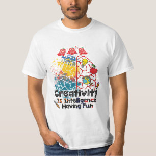Camiseta Creatividad de tinte de empate es que la inteligen