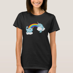 Camiseta Creatividad del mar de ballena cruda arcoiris oceá