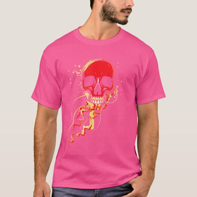 Camiseta Creatividad del mar de la medusa de calavera Océan (Anverso)