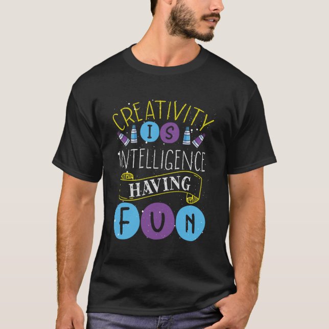 Camiseta Creatividad: la inteligencia tiene una huella dive (Anverso)
