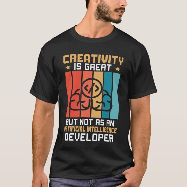 Camiseta Creatividad, no a medida que se desarrolla la inte (Anverso)