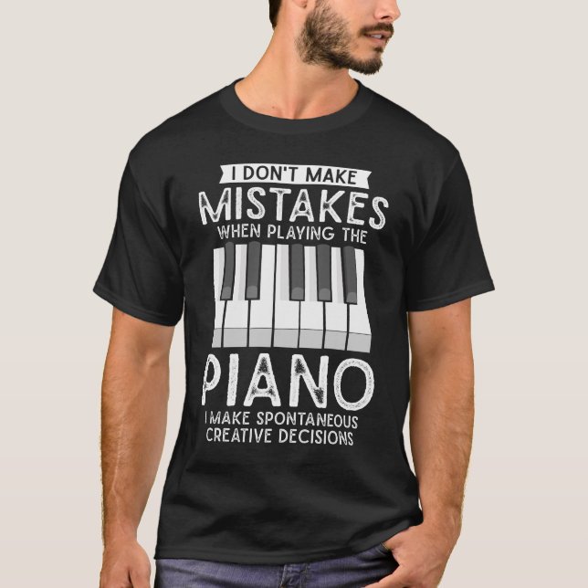 Camiseta Creativo músico pianista testigo amante de la músi (Anverso)