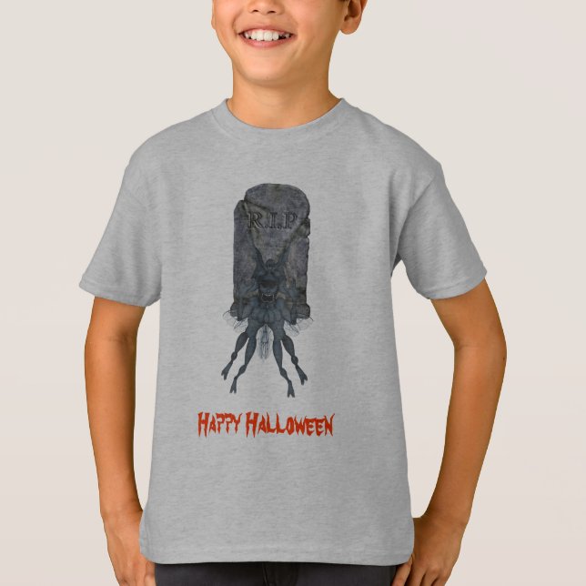 Camiseta Creatura aterradora Tombstone Halloween (Anverso)