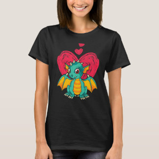 Camiseta Creatura de fantasía Corazón animal lindo Drago mí