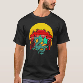 Camiseta Creatura de fantasía de atardecer Cultura China Mí