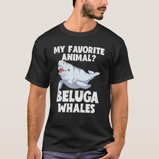 Camiseta Creatura Del Mar De Beluga Océano Mammal Animal Be (Anverso)